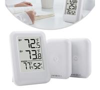 Risveglio Thermomètre sans fil avec 2 capteurs à distance, moniteur numérique de température et d'humidité pour intérieur et extérieur, portée de 100 m, pour enregistrement max min, montage mural pour