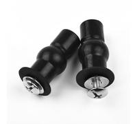 Risveglio Top Fix Kit de fixation pour charnières de siège avec bouchons et vis d'écrous pour toilettes dos au mur Noir 3 paires