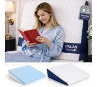 Ritalia® Coussin Anti Reflux 90x65x20 cm | REHAUSSEUR Matelas Adulte avec Mousse MÉMOIRE | Oreiller DE Lecture pour LIT | Dossier DE LIT & Coussin Triangulaire