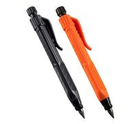 Rite in the Rain Lot de 2 porte-mines robustes alimentés par gravité, mine foncée (2B) de 5,6 mm, corps noir et orange, n°56-2