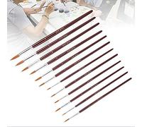 RiToEasysports Brosses à Dessin en Nylon Rouge Vin, Forte Absorption D'eau pour Gouache, Artistes de Peinture à L'aquarelle 12 Pièces (Astuce Bourgogne)