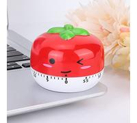 RiToEasysports Minuterie de Cuisine de Dessin animé, Outil D'alarme Mécanique Réglable de 0 à 55 Minutes pour la Cuisson, la Cuisson, L'étude, Le Fitness, Jaune, Orange, Rouge, Blanc, 1 unité (Rouge)