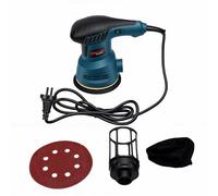 RiToEasysports Ponceuse électrique, Ponceuse à Paume à Vitesse Variable de 5 Pouces à Faible Vibration, Outil de Ponçage Compact pour les Projets de Bricolage sur le Bois (Prise UE 220V)