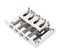 RiToEasysports Pont de Guitare électrique à 4 Cordes de Remplacement en Métal avec Selles Réglables et Vis de Montage pour Guitare à Boîte à Cigares et Joueurs de électrique