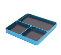 RiToEasysports Porte-Outil de Réparation de Vis RC, Aluminium Alloy 3 Grilles Plaque de Rangement Séparée Aspect élégant, Organisation Efficace pour la variété de Vis Petites Pièces, Portable et