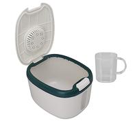 RiToEasysports Récipient de Stockage de Riz, Conception de Fenêtre Hermétique et Transparente Durable, Idéal pour la Farine de Sucre de Céréales 1 Pièce (M Vert (10kg/22.0lb))