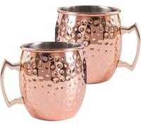 Ritte Moscow Mule Moscow Mule Mug, verre en cuivre, grande contenance, 530 ml, verre en cuivre pour bière, verres de fête, verres en cuivre, (lot de 2)