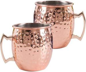 Ritte Moscow Mule Moscow Mule Mug, verre en cuivre, grande contenance, 530 ml, verre en cuivre pour bière, verres de fête, verres en cuivre, (lot de 2)