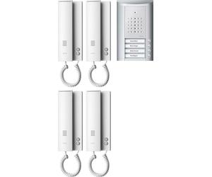 Ritto by Schneider Interphone-portier filaire Kit complet 1841420 4 familles argent (1841420)