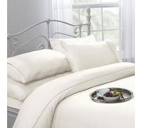 Ritz Linenstowelsquilts Parure de lit en Coton 300 Fils Satin rayé, Simple, crème