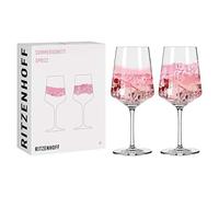 Ritzenhoff 3461001 Verre à apéritif 500 ml - set de 2 - série Sommersonett N° 1-2 pièces avec motif de fleurs - Made in Germany