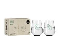 Ritzenhoff 3923001 Verre à eau 500 ml set de 2 - Organix - couleur organique verte, 45% verre recyclé - Made in Germany, Vert