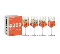 RITZENHOFF 6051005 Aperizzo Lot de 4 verres à apéritif 500 ml Série Sommerrausch Motif orange Fabriqué en Allemagne