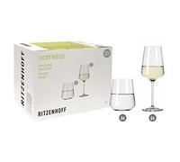 Ritzenhoff 6111001 Service de verres à vin blanc et à eau 500 ml - Série Lichtweiss Julie n° 1-12 pièces - Made in Germany