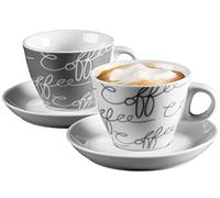 Ritzenhoff & Breker 005776 Cornello Set de Tasses à Cappuccino 4 pièces Gris