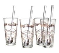 Ritzenhoff & Breker 124200 Lot de 4 verres à Latte Macchiato avec cuillères