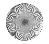 Ritzenhoff & Breker Assiette plate Takeo Stripes Ø 26,5 cm Noir et Blanc 1 pièce
