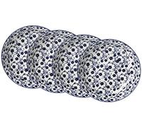 Ritzenhoff & Breker Assiettes Creuses Kit Royal Sakura, 4 pièces, diamètre 20,5 cm, Porcelaine, Bleu/Blanc