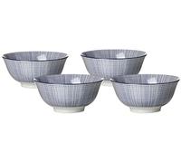 Ritzenhoff & Breker Ensemble De Bols pour Royal Makoto, 4 pièces, 15,5 cm Diamètre, 650 ML, Porcelaine, Bleu/Blanc