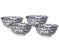 Ritzenhoff & Breker Ensemble De Bols pour Royal Sakura, 4 pièces, 15,5 cm Diamètre, 650 ML, Porcelaine, Bleu/Blanc