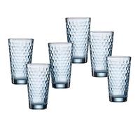 Ritzenhoff & Breker Favo Lot de 6 verres à long drink en verre Bleu
