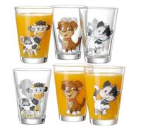 Ritzenhoff & Breker Lot de 6 verres pour enfant - Motif animaux de la cour