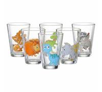 Ritzenhoff & Breker Lot de 6 verres pour enfants avec motifs dinosaures et animaux de la forêt - 200 ml - Passe au lave-vaisselle
