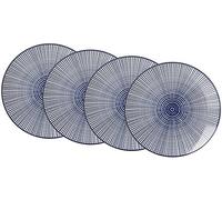 Ritzenhoff & Breker Lot de Royal Makoto Assiettes Plates, 4 pièces, 26,5 cm Diamètre, Porcelaine, Bleu/Blanc