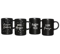 Ritzenhoff & Breker Svart Lot de 4 tasses à café assorties
