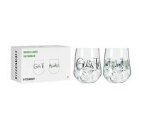 RITZENHOFF Lot de 2 verres à gin - 700 ml - Fabriqué en Allemagne | Réf. 3891001, Série Botanic Lights, 2 verres à gin 700 ml, en cristal, lave-vaisselle