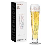 RITZENHOFF 1011015 Verre à bière 330 ml - Série Heldenfest - Motif n° 15 rond et multicolore - Fabriqué en Allemagne