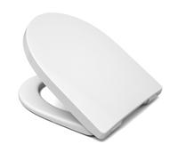 Ritzer Abattant WC pour Geberit Renova, Renova N°1 à partir de 2017 | Abattant WC à fermeture automatique et charnières QuickRelease | Duroplast avec charnières en acier inoxydable | Blanc | Réf