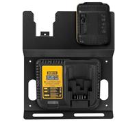 Riuog Support mural pour batterie DeWalt 20 V et chargeur DCB115, support de batterie robuste en métal noir et support de chargeur pour salle à outils et garage (1 pièce DCB115)