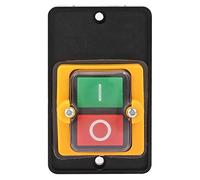 Riuty Le Bouton-Poussoir de perceuse, 10A AC220V / 380V Commande de commutateur de Bouton Marche/arrêt de commutateur de Bouton-Poussoir pour la Table de Coupe de Machines de Travail du Bois