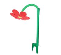 Riuulity Arroseur de Tournesol Rotatif à 360 Degrés, Outil D'arrosage Extérieur à Double Base avec Mouvement de Rotation pour Les Animaux de Compagnie et Le Plaisir de la Pelouse (Rouge)