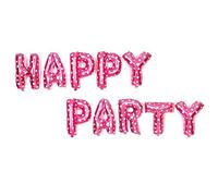 Riuulity Ballon en Film D'aluminium Happy Party pour Décoration D'anniversaire de Mariage de Nouvel an Couleur Brillante 16 Pouces Sûr Non Toxique (PINK)