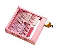 Riuulity Bibliothèque Multifonctionnelle élégante, étagère de Rangement de Livres Multicouches pour Utilisation sur Le Bureau, Construction en Plastique Durable (Bibliothèque Double Couches Rose)