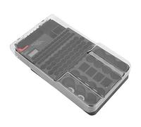 Riuulity Boîte de Stockage de Piles de Grande capacité avec Testeur pour une Organisation Efficace, Peut Contenir 36 Piles AAA, 45 AA, 6 D, 8 C, 4 9 V, Matériau ABS Durable 300,7 X 180 X 55 mm.
