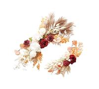Riuulity Composition Florale en Soie pour de Mariage, Décoration Florale | 90 X 35 Cm, Fleurs Réalistes Faites Main, Protection UV, Cadre Plastique et Fer