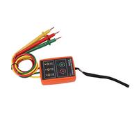 Riuulity Compteur de Séquence de Phases 60V-600V AC, Testeur de Rotation, | Testeur triphasé avec Fréquence 20 Hz-400 Hz, Coque ABS, 3 Câbles de Serrage, Indicateur LED, Alarme Sonore, Kit de