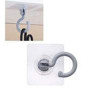 Riuulity Crochet Adhésif Durable Patère Rotative à 360 Degrés pour Salon et Salle de Bain Plastique Gris 1 Pièce
