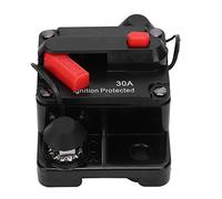 Riuulity Disjoncteur étanche en Cuivre, Porte-fusible à Réinitialisation Automatique DC12-42V pour L'électronique Automobile et les Bateaux (30A)