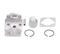 Riuulity Haute qualité 34 Mm Cylindre Segment de Piston Broches Clips Jeu de Joints de Remplacement en Acier Durable en Alliage D'aluminium Tondeuse Débroussailleuse Pièces pour Moteur à
