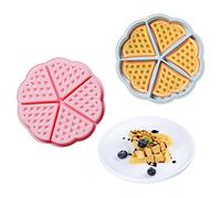 Riuulity Lot de 2 Moules à Crêpes en Silicone, Gaufrier en Forme de Cœur pour Cuire de Délicieuses Friandises, Silicone Flexible de qualité Alimentaire, Parfait pour les Enfants, 5 Cavités (Couleur
