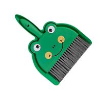 Riuulity Mini Pelle à Poussière et Ensemble de Brosses, Balai de Nettoyage Portable de Dessin animé avec Poêle à Poussière pour Bureau, Usage Domestique (Grenouille)