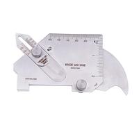 Riuulity Outil de Mesure de Soudage, Jauge de Pont Robuste | Acier inoxydable de haute qualité, surface gravée au , outil de mesure des joints soudés, capable de mesurer les angles,
