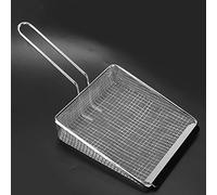 Riuulity Pelle à Friture en Acier Inoxydable de Haute qualité, Cuillère à Mailles Professionnelle pour Aliments Frits Chauds et Froids, Longueur de Poignée de 5,9 Pouces (Maillage Dense)