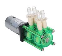 Riuulity Pompe Péristaltique à Double Tête à Haut Débit, Efficace 700 Ml/min pour la et le Traitement de L'eau, Vert et Jaune (DC24V)