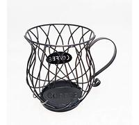 Riuulity Porte-Capsules de café, Panier de Rangement de Capsules Moderne pour les Amateurs de café, Parfait pour la Maison ou le Bureau, Design en Métal 12*9.5*14CM (A d'or)