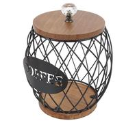 Riuulity Porte-dosette de café Décoratif en Forme de Fruit, Organisateur Métallique pour Comptoir de Cuisine, 1 unité (BLACK)